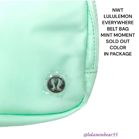 HTF/SOLD OUT MINT MOMENT COLOR NWT LULULEMON EVERYWHERE BELT BAG WATER REPELLENT - Picture 11 of 14